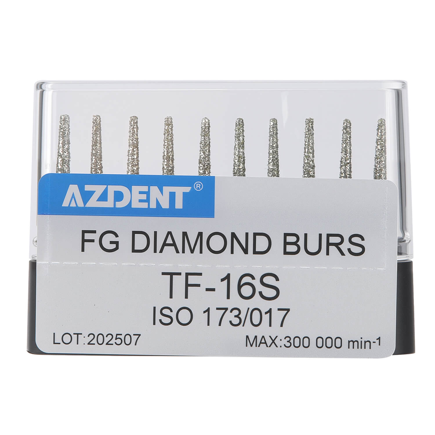 AZDENT Dental Diamond Burs Drills FG 1.6mm Flat/Round 10pcs/Box - azdentall.com
