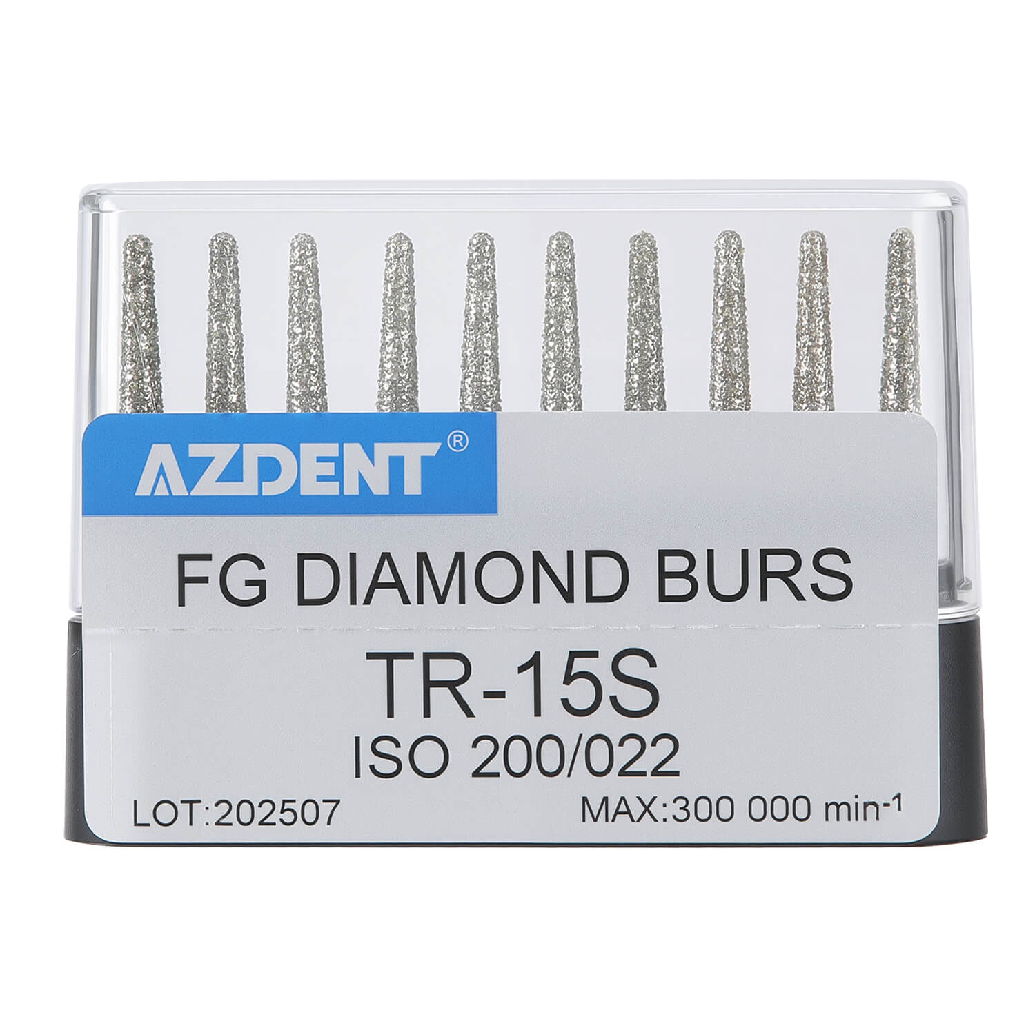 AZDENT Dental Diamond Burs Drills FG 1.6mm Flat/Round 10pcs/Box - azdentall.com