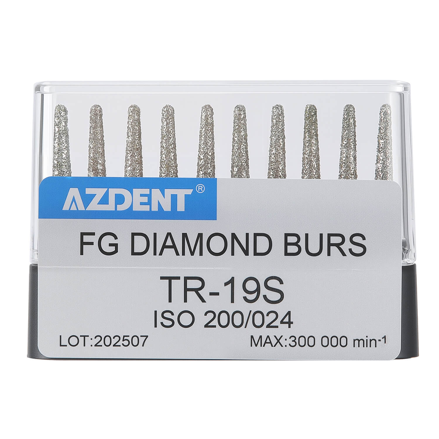 AZDENT Dental Diamond Burs Drills FG 1.6mm Flat/Round 10pcs/Box - azdentall.com