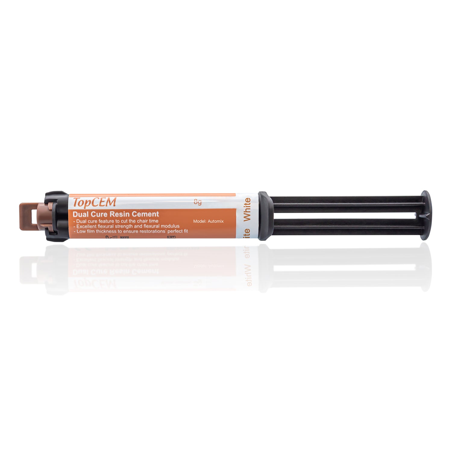 TopCEM Dual Cure Resin Cement Light Cure Self Cure 8gm Automix Syringe