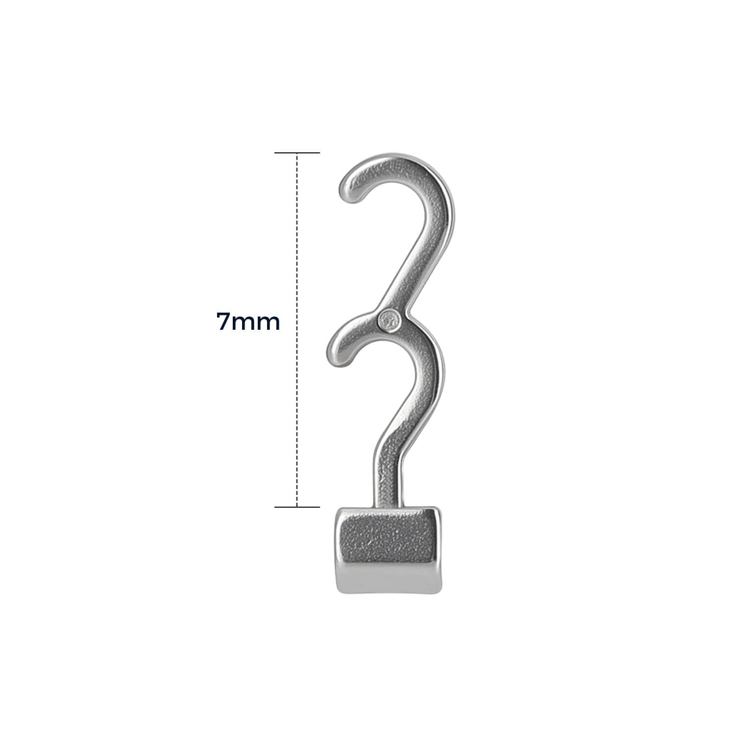 Dental Crimpable Hooks Double Long Left/ Right 7mm 10pcs/Bag - azdentall.com