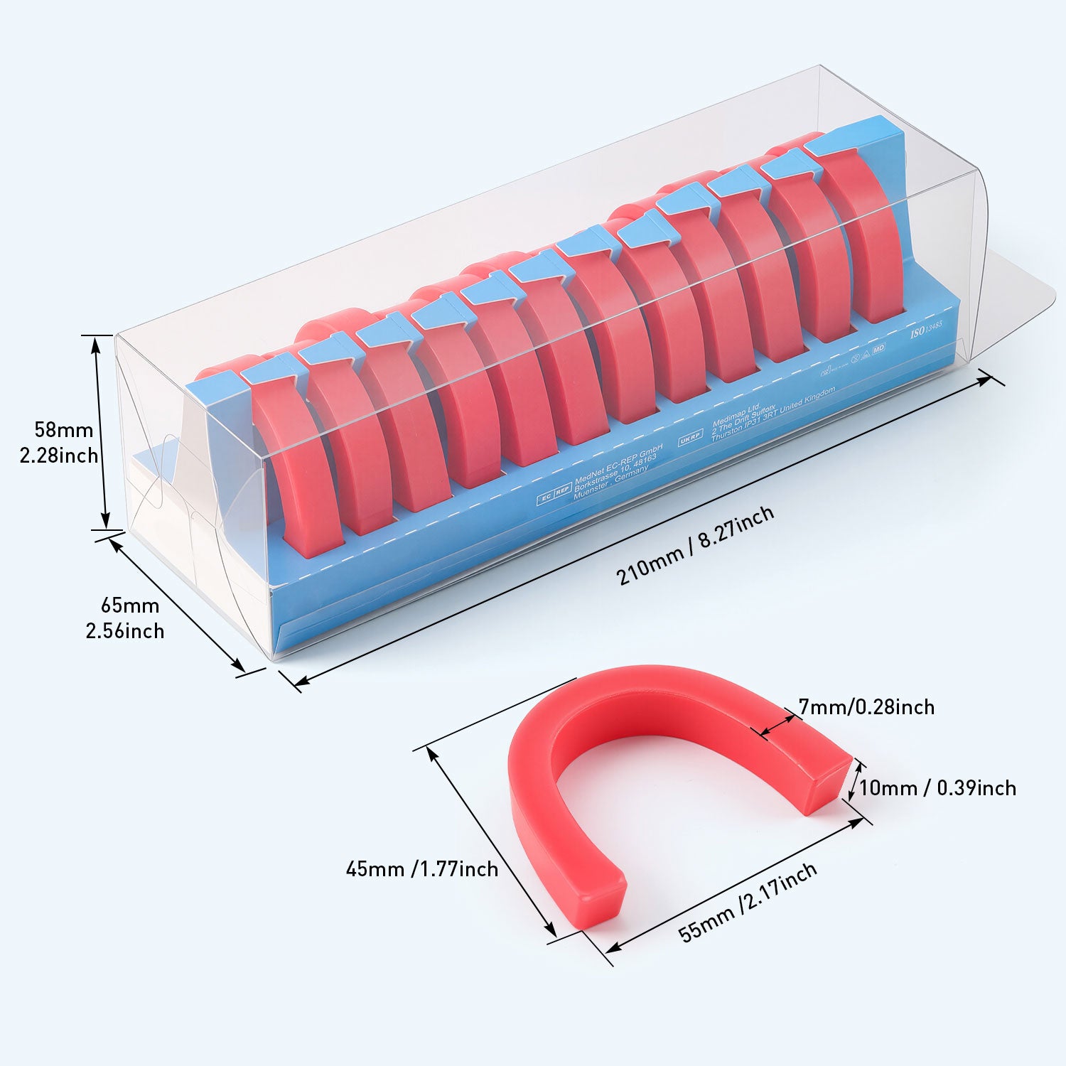 Dental Occlusal Rim Wax U Shaped Bite Block Impression Tray Wax Rim Hard 12pcs/Box - azdentall.com