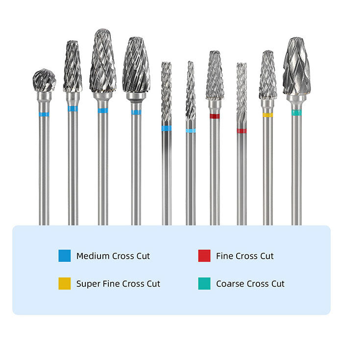 Dental Carbide Drills Cutter Burs Kit HP 2.35mm Type A/G/J 10pcs/Box - azdentall.com