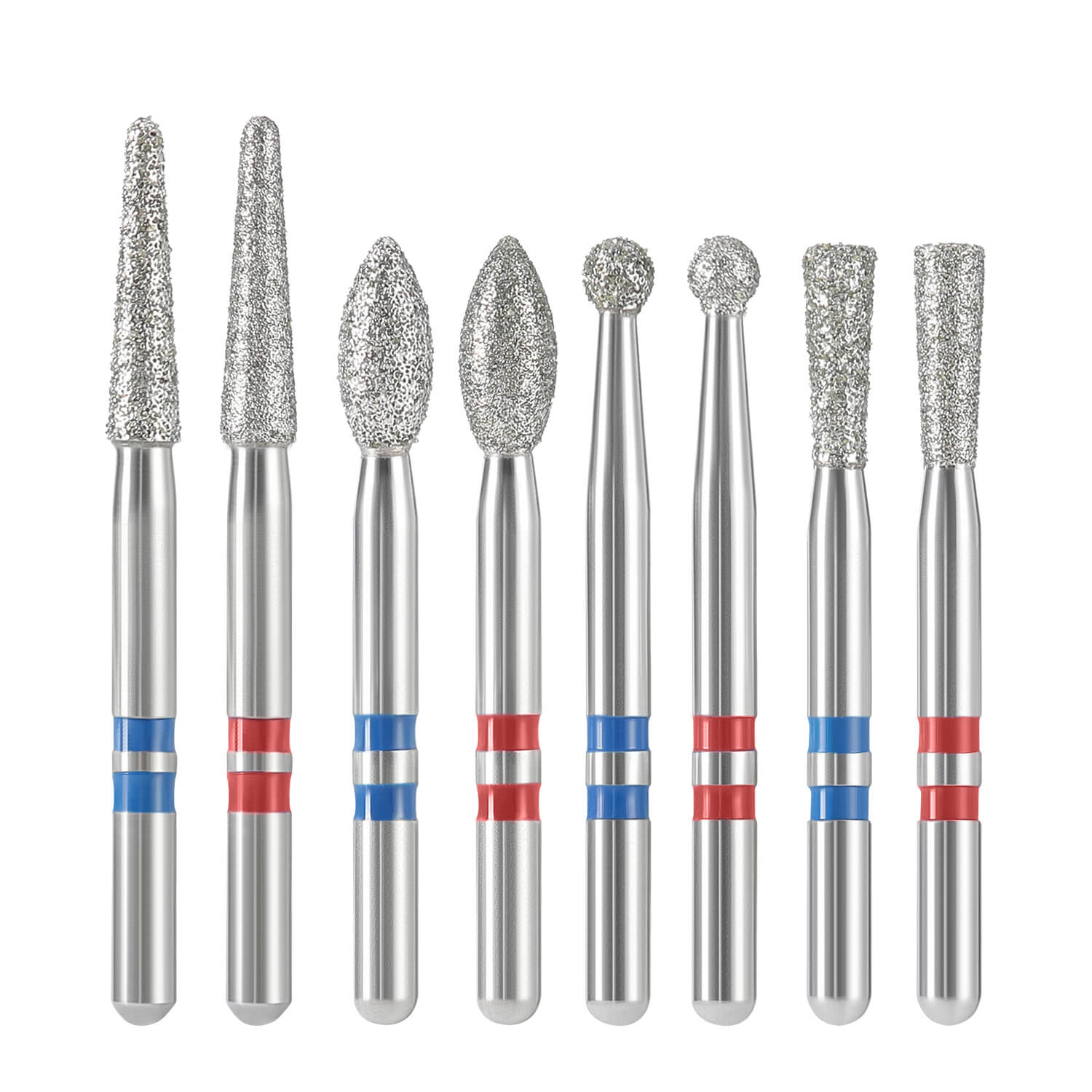 AZDENT Dental Zirconia Diamond Bur Kit FG 1.6mm Blue 8pcs/Box - azdentall.com