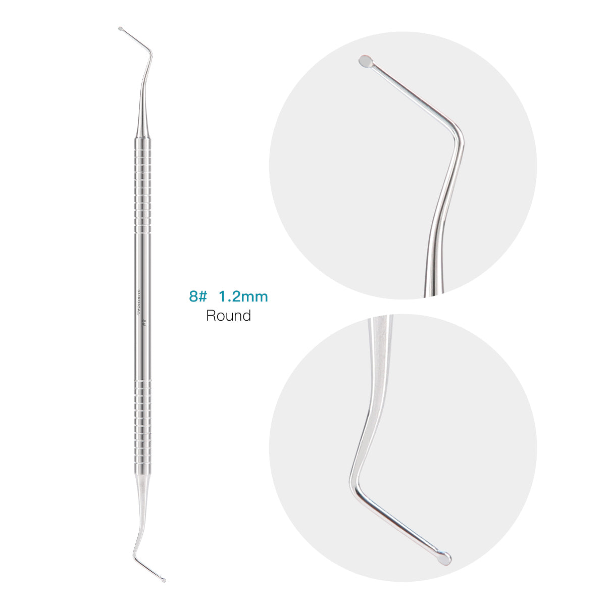 Dental Endo Spoon Excavators Stainless Steel Double Ended Instruments 8# 1pc/Pack - azdentall.com