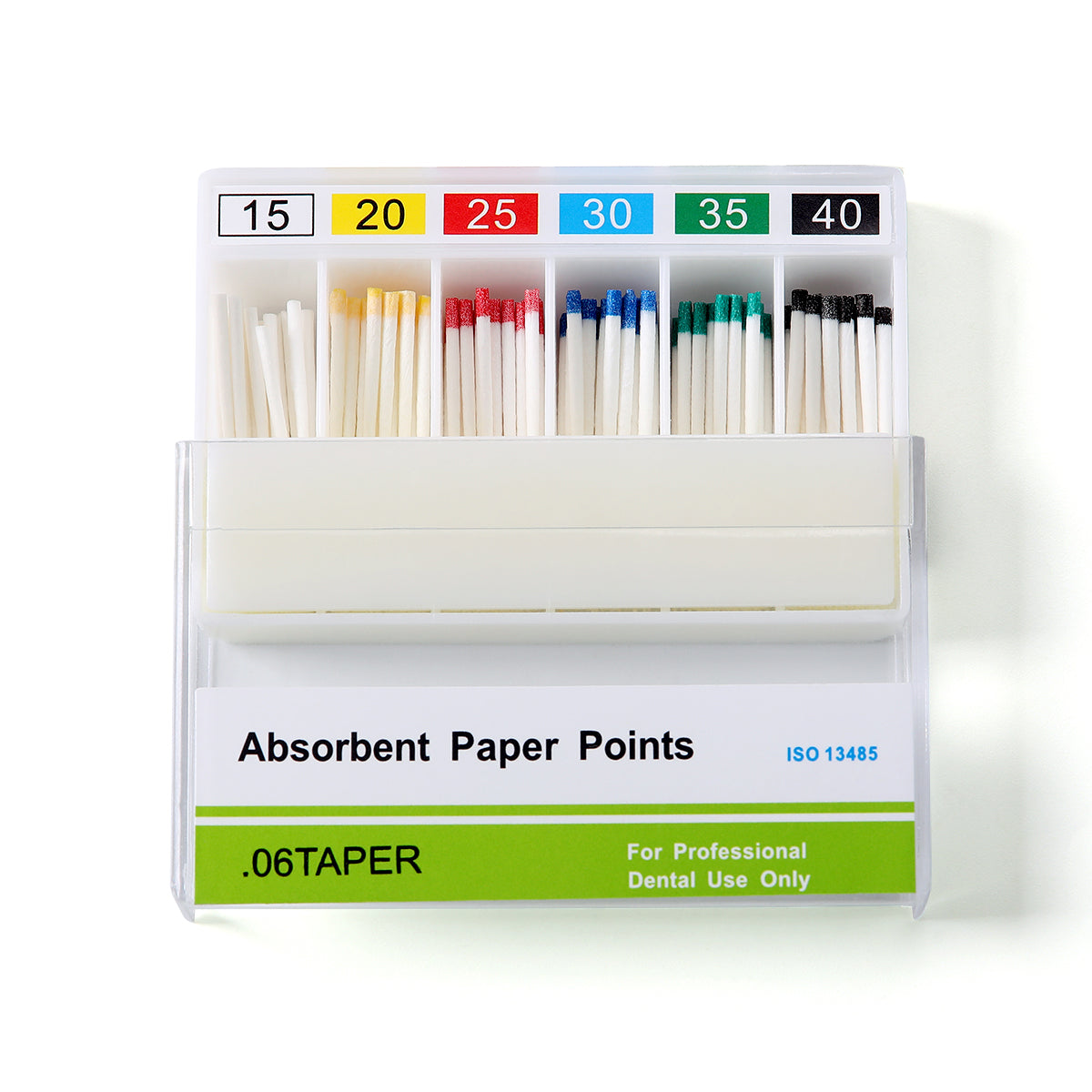 Absorbent Paper Points #15-40 Taper Size 0.06 Color Coded 100/Box - azdentall.com