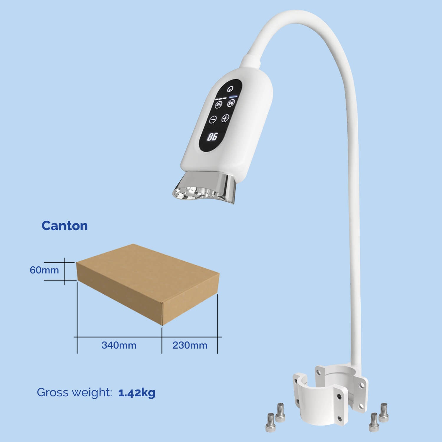 Dental Portable 3-Color Cold Light LED Teeth Whitening Machine BM01C Dental Chair Clamp Model - azdentall.com