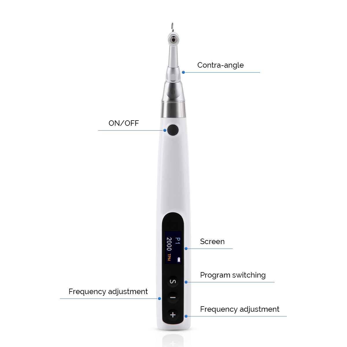 Dental Wireless Electric Orthodontic Handpiece Interproximal System Prophy Motor & 5pcs Strips - azdentall.com