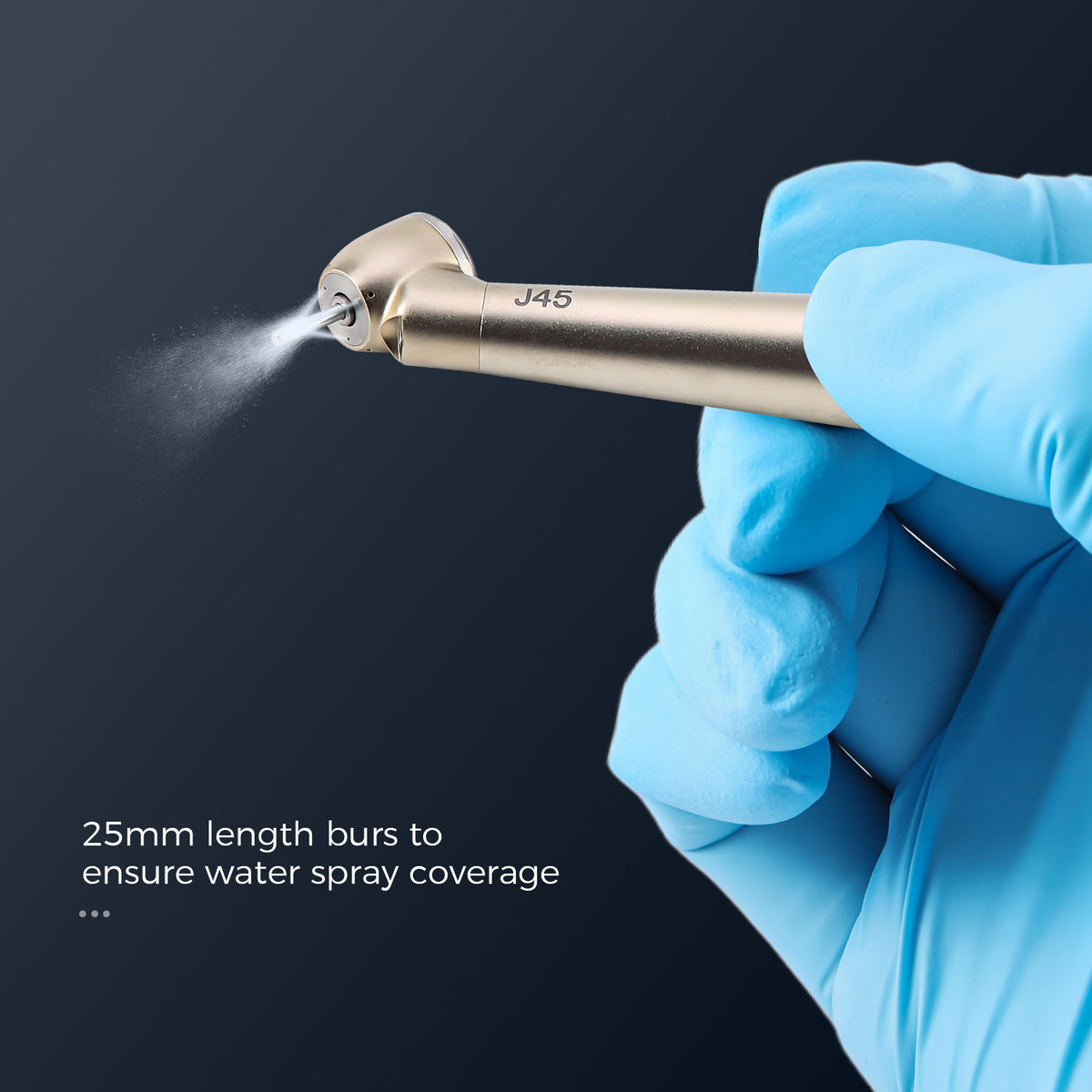Jinme J45-TUQP LED High Speed Air Turbine Handpiece with Generator 3 Port Spray 4 Hole - azdentall.com