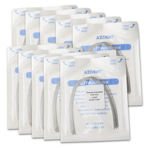 AZDENT Thermal Active NiTi Archwire Ovoid Form Rectangular 0.016 x 0.022 Lower 10pcs/Pack - azdentall.com