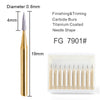 Dental Carbide Burs FG 7901 Needle Shaped Trimming & Finishing 10pcs/Box - azdentall.com