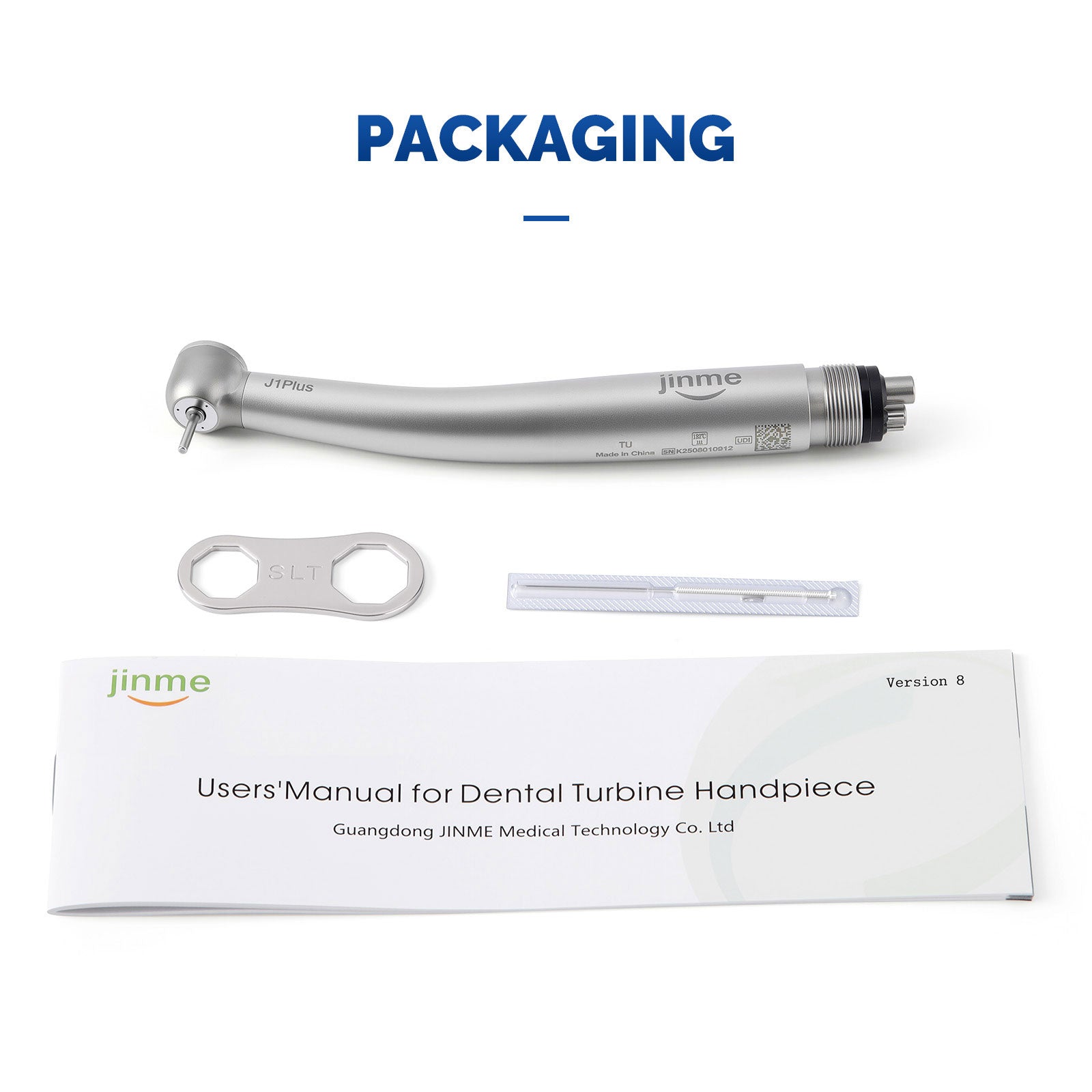 Jinme TU High Speed Air Turbine Handpiece Torque Head Stainless Steel 4 Hole - azdentall.com