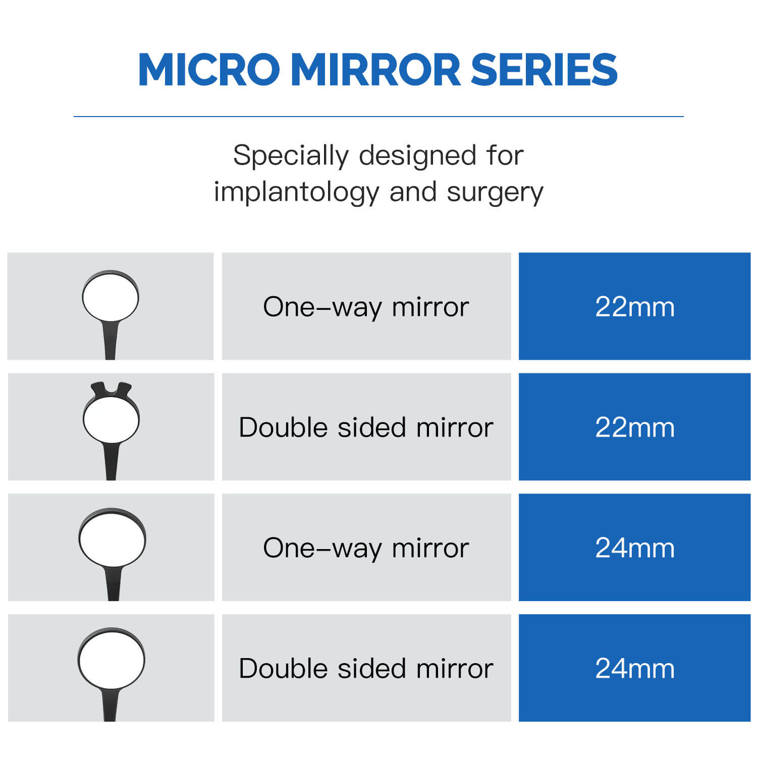 Dental Ultra Clear Mouth Mirror Imaging Sterilizable 22/24mm for Implantology and Surgery - azdentall.com