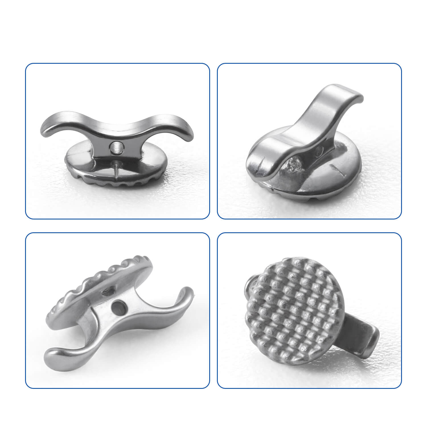 Dental Bondable Lingual Button with Hole Vertical/Horizontal Channel 10pcs/Pack - azdentall.com