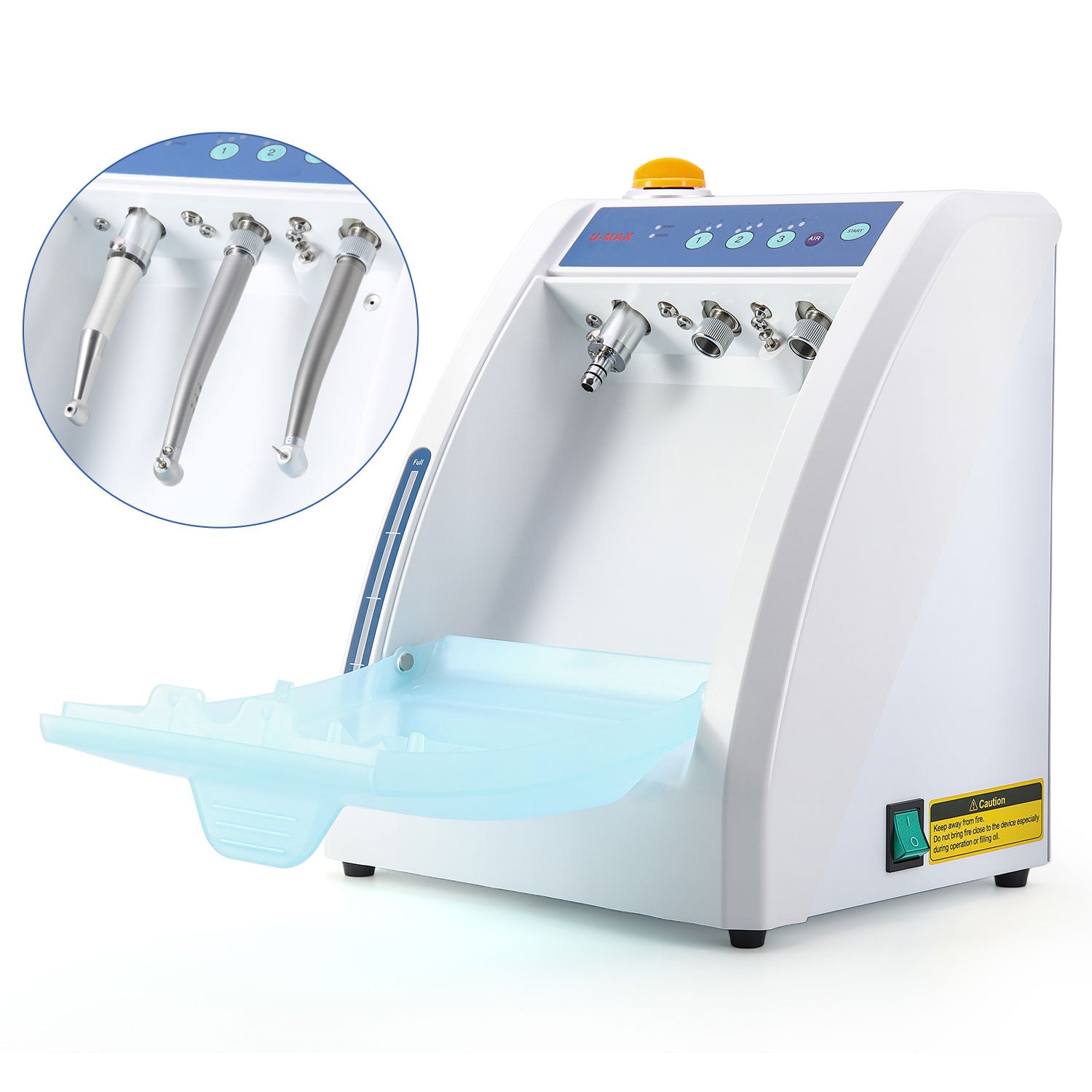 Dental Automatic Handpiece Maintenance Lubrication System Oiling Cleaner Machine Blue/Grey - azdentall.com