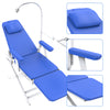 Dental Portable Chair Simple Type-Folding Chair With LED Cold Light Blue - azdentall.com