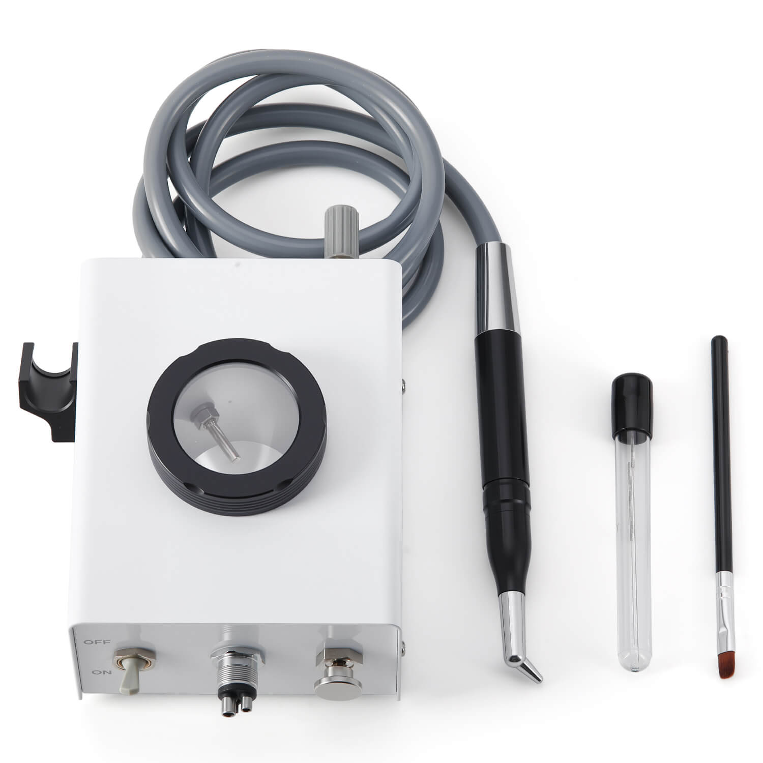 Dental Air Prophy Polisher Teeth Whitening Cleaning Sandblaster Micro Blaster 4 Hole Desktop Type - azdentall.com