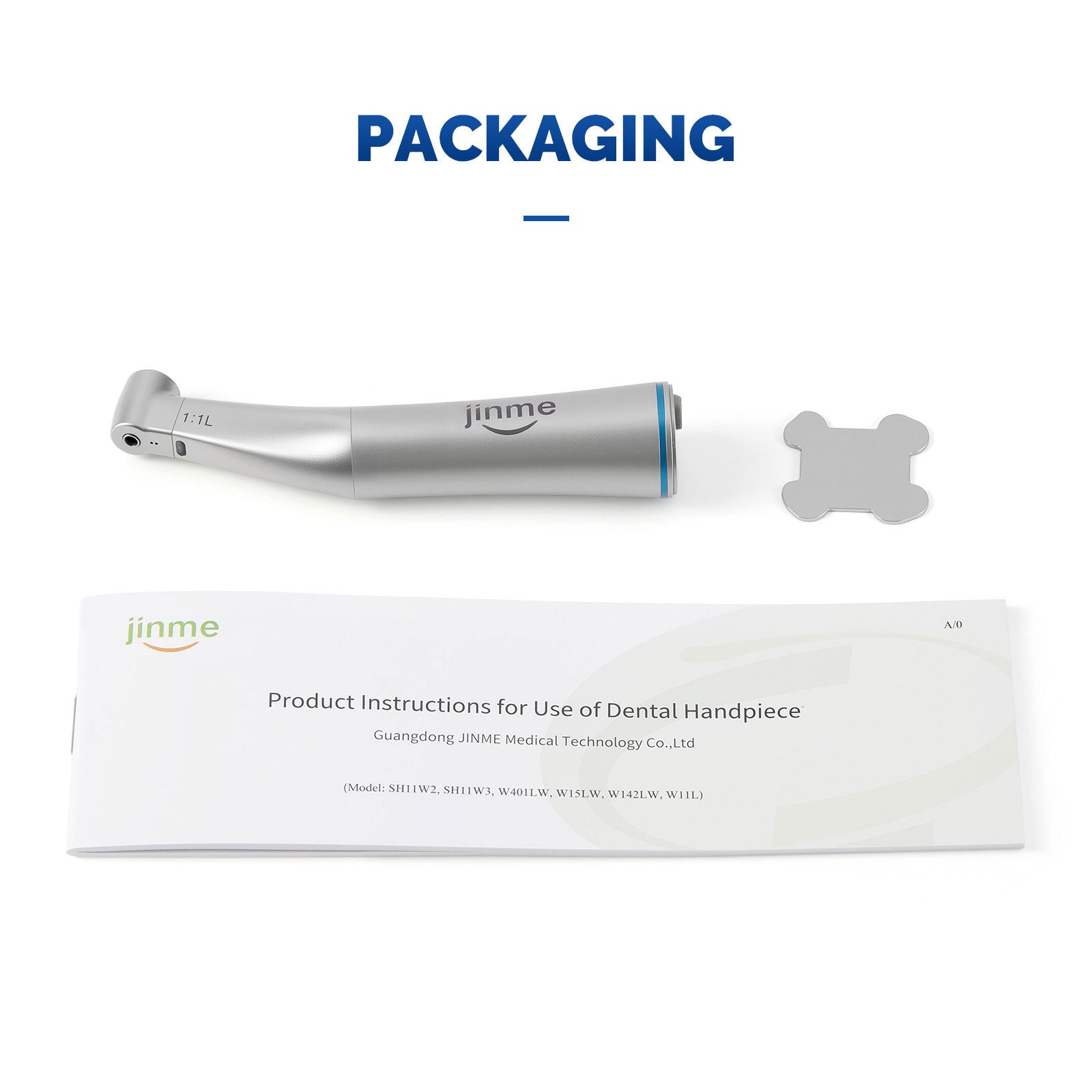 Jinme 1:1 Low Speed Electric Handpiece Fiber Optic Inner Channel W11L - azdentall.com