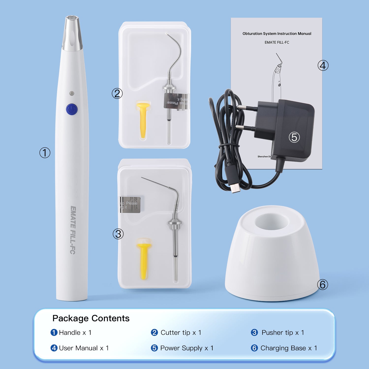 Dental Cordless Obturation System Gutta-Percha Cutter & Heating Pen 2 in 1 System