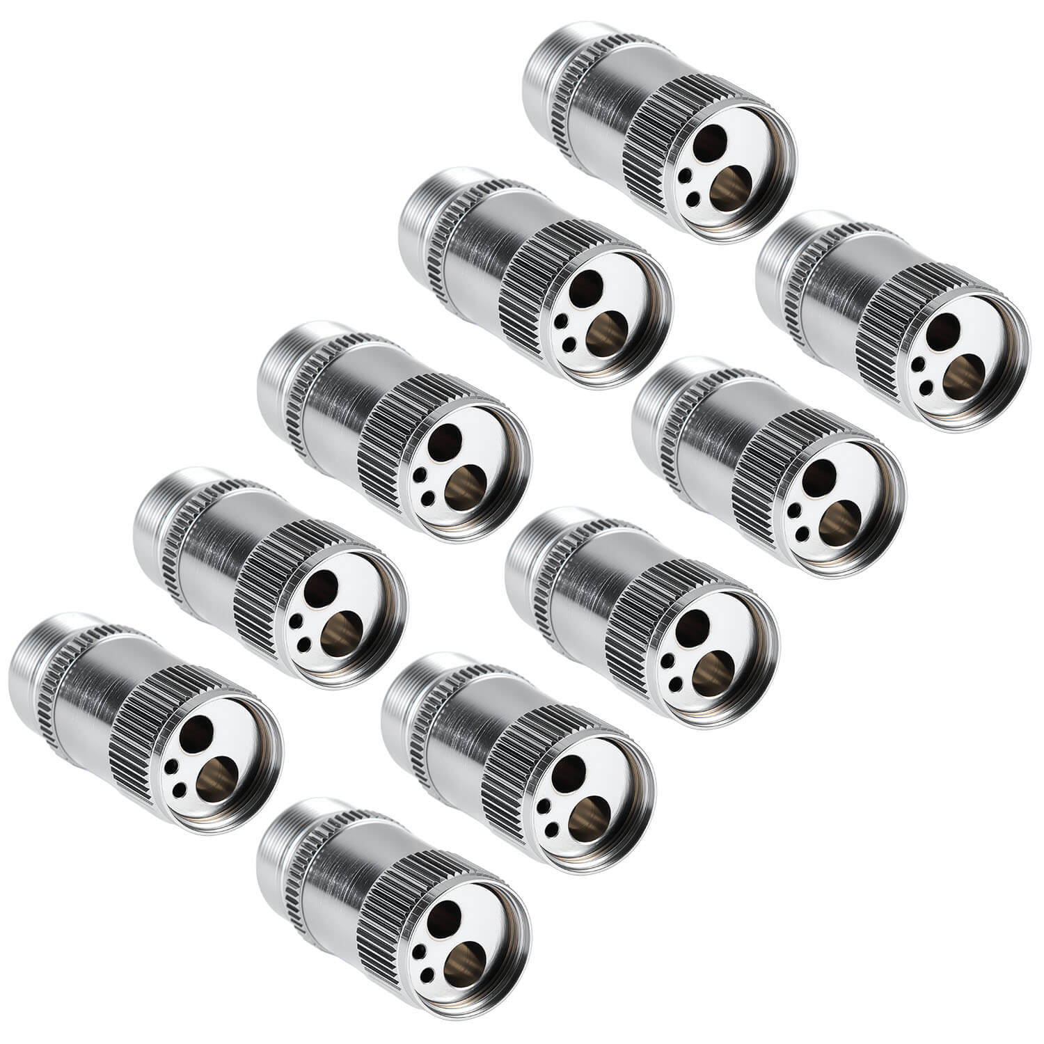 10pcs Dental High Speed Handpiece Adapter Converter Stainless Steel 2 Holes to 4 Holes - azdentall.com