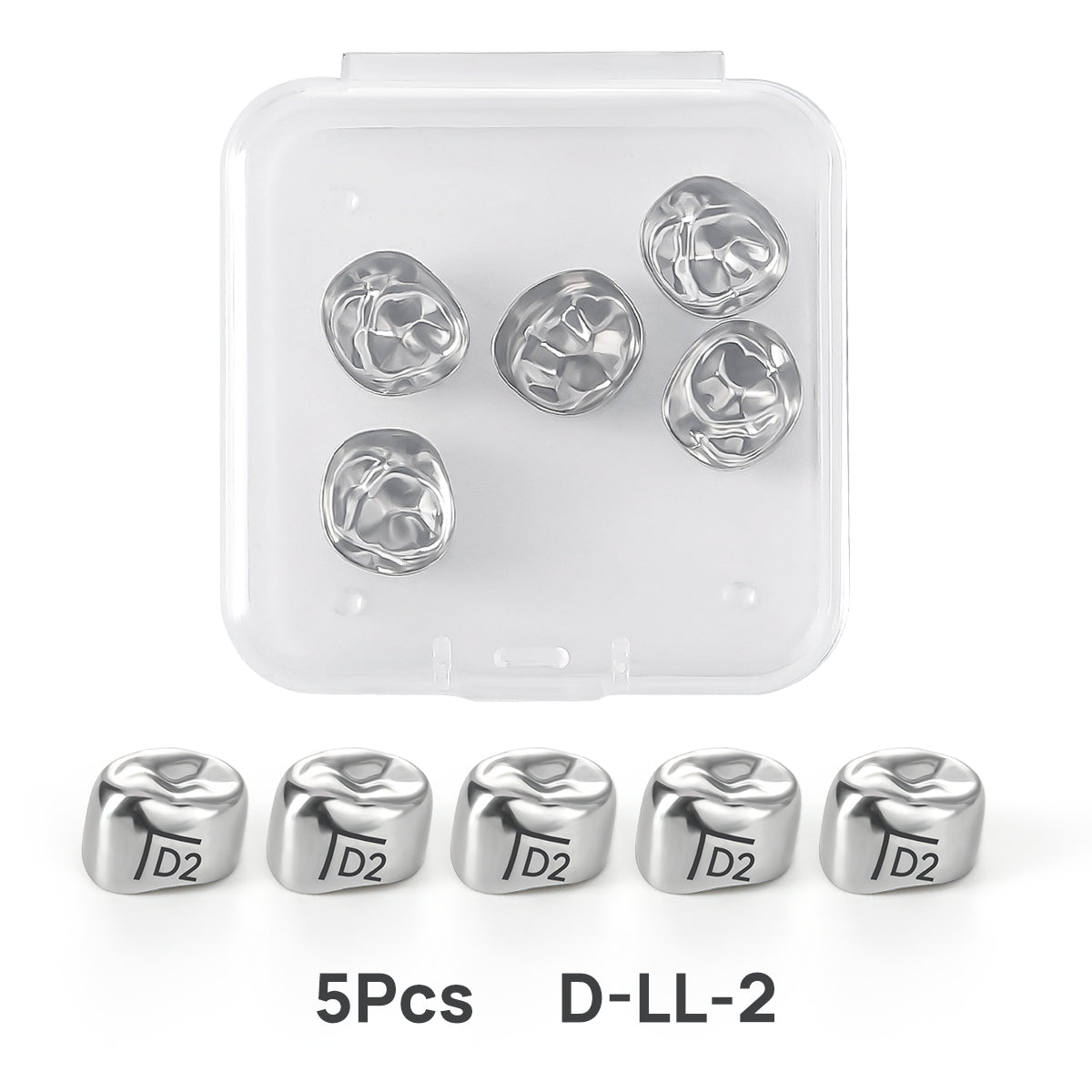 48 Sizes Dental Primary Molar Crown Teeth Preformed Stainless Steel Temporary Crowns 5pcs/Box