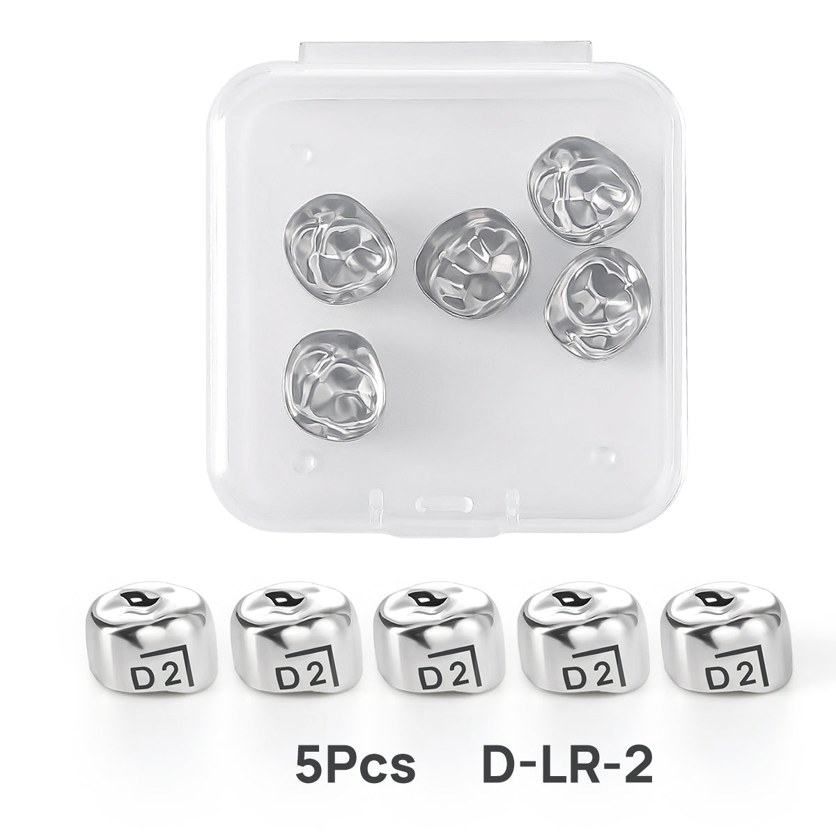 48 Sizes Dental Primary Molar Crown Teeth Preformed Stainless Steel Temporary Crowns 5pcs/Box