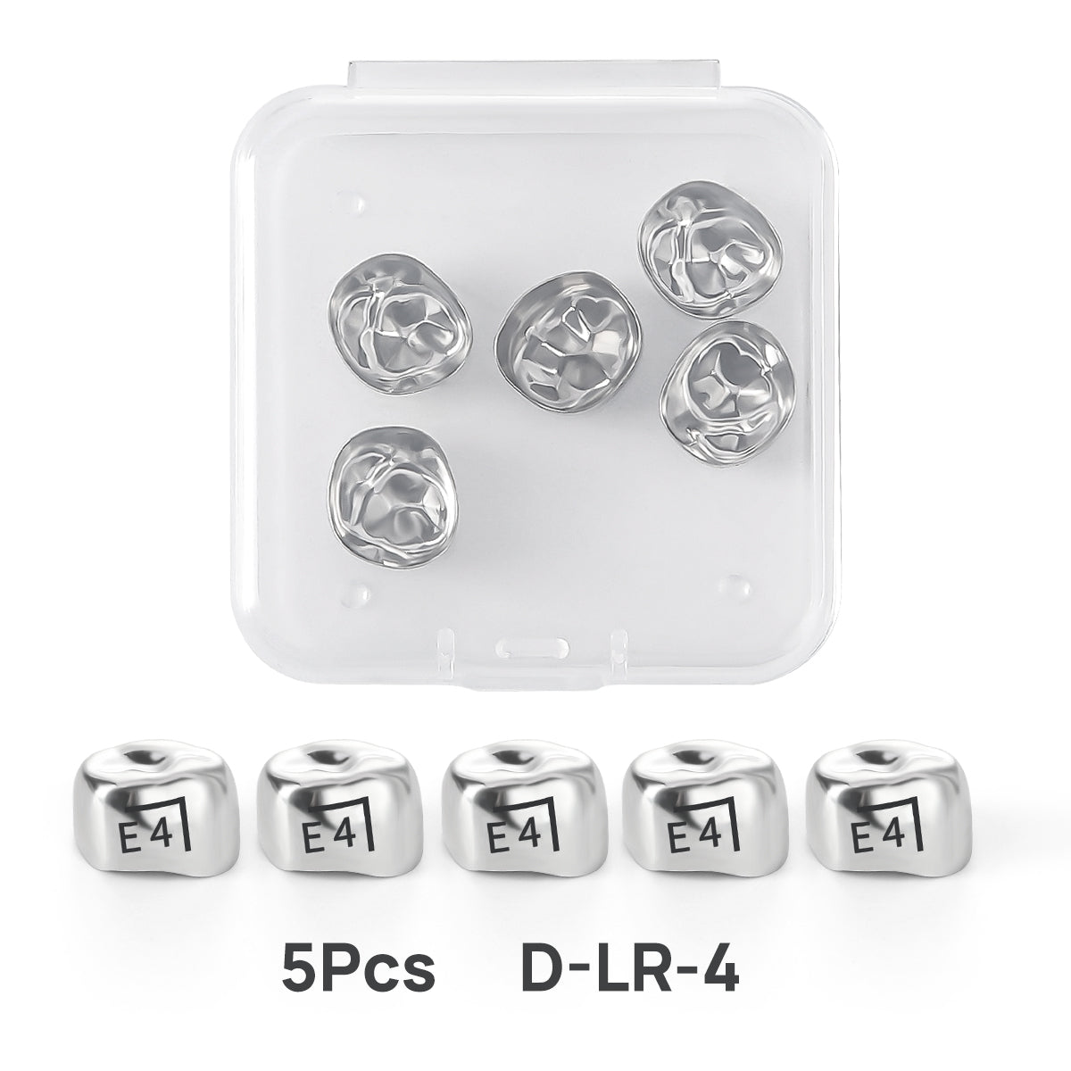 48 Sizes Dental Primary Molar Crown Teeth Preformed Stainless Steel Temporary Crowns 5pcs/Box