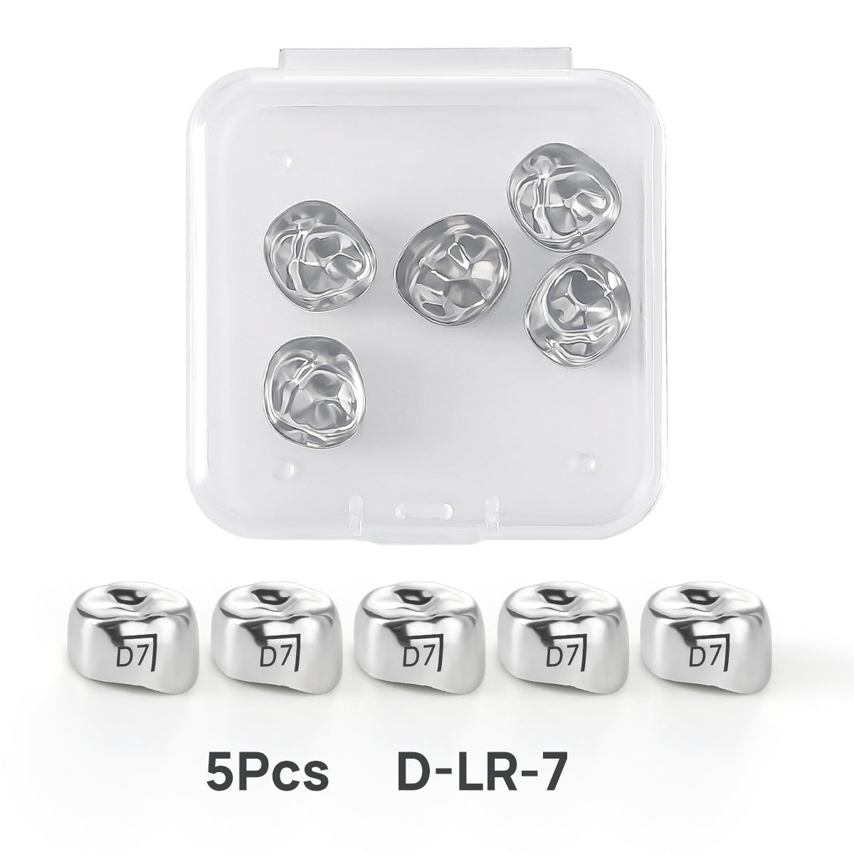 48 Sizes Dental Primary Molar Crown Teeth Preformed Stainless Steel Temporary Crowns 5pcs/Box