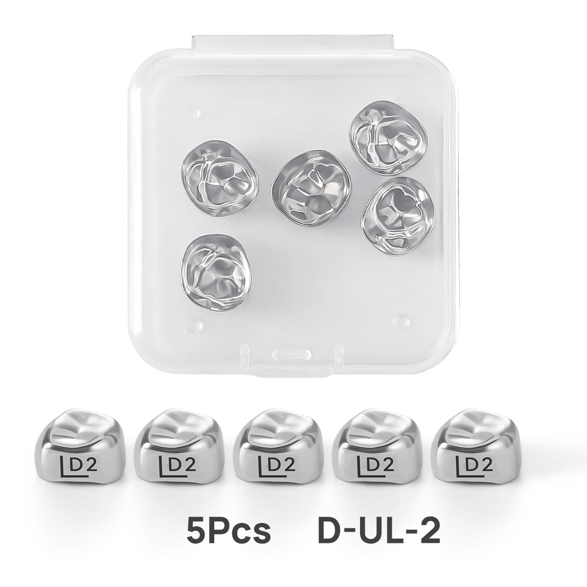 48 Sizes Dental Primary Molar Crown Teeth Preformed Stainless Steel Temporary Crowns 5pcs/Box