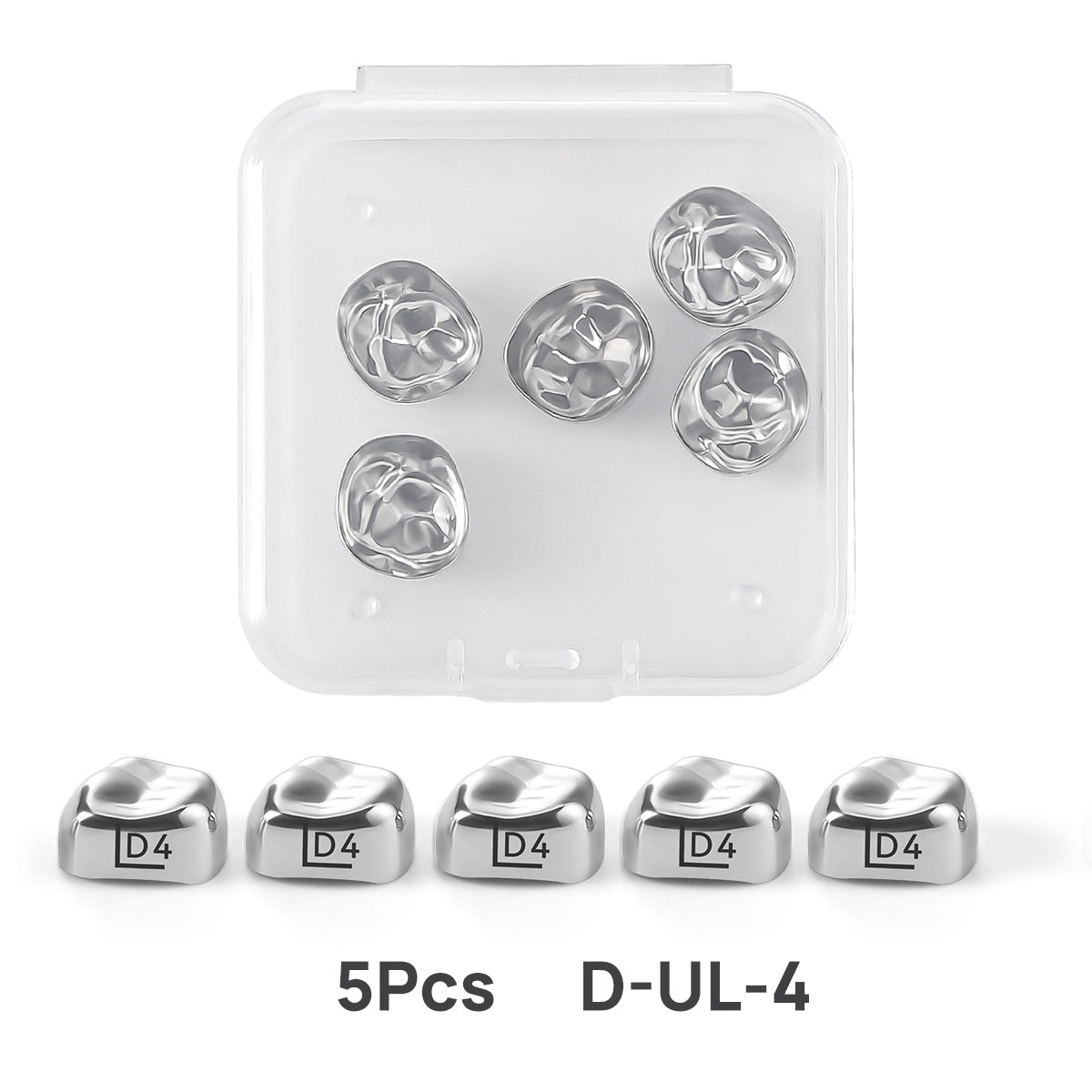 48 Sizes Dental Primary Molar Crown Teeth Preformed Stainless Steel Temporary Crowns 5pcs/Box