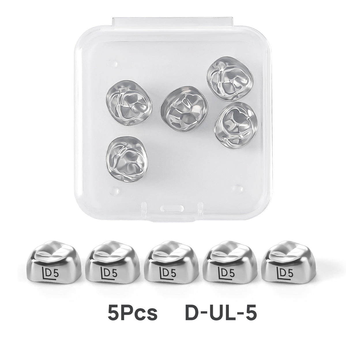 48 Sizes Dental Primary Molar Crown Teeth Preformed Stainless Steel Temporary Crowns 5pcs/Box