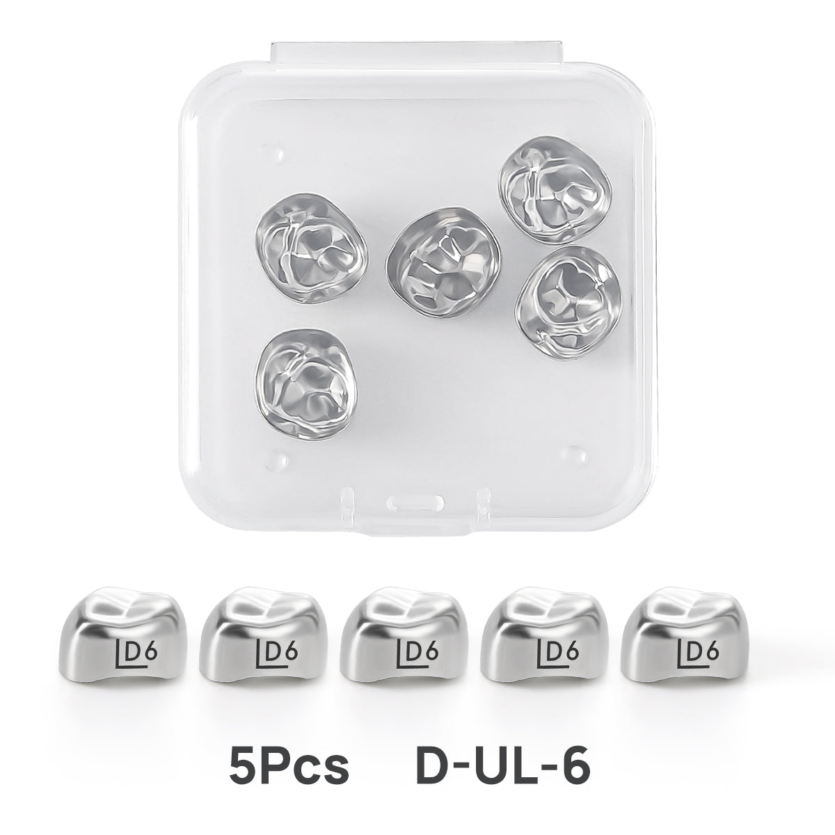 48 Sizes Dental Primary Molar Crown Teeth Preformed Stainless Steel Temporary Crowns 5pcs/Box