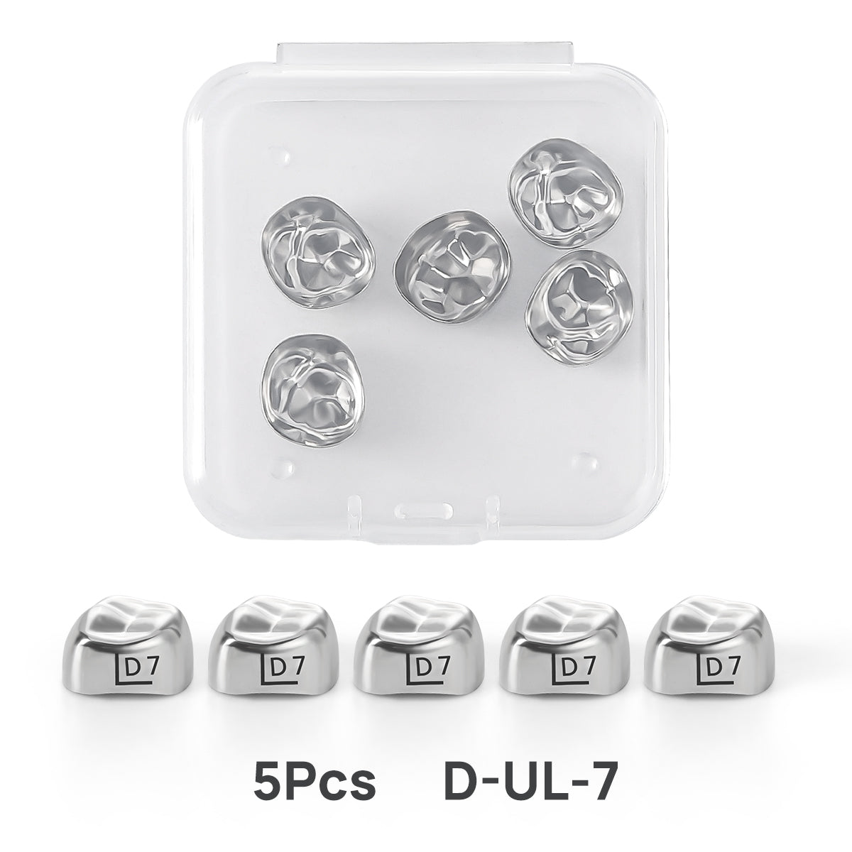 48 Sizes Dental Primary Molar Crown Teeth Preformed Stainless Steel Temporary Crowns 5pcs/Box