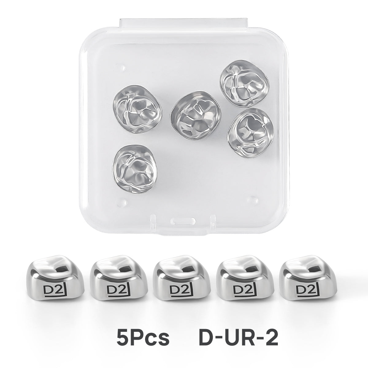 48 Sizes Dental Primary Molar Crown Teeth Preformed Stainless Steel Temporary Crowns 5pcs/Box