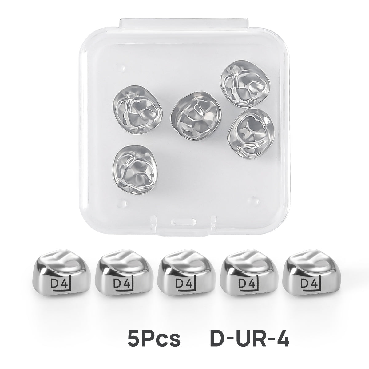 48 Sizes Dental Primary Molar Crown Teeth Preformed Stainless Steel Temporary Crowns 5pcs/Box