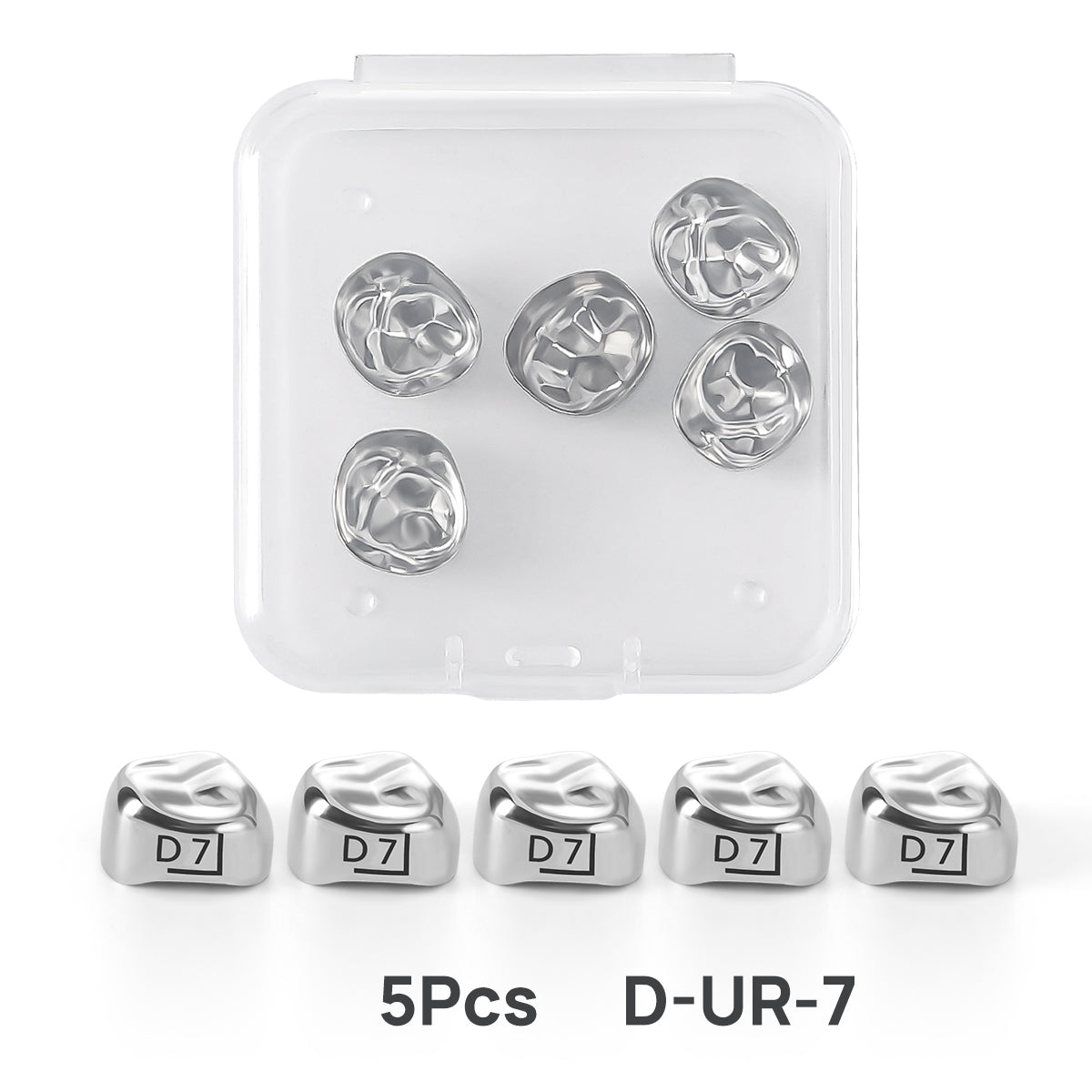 48 Sizes Dental Primary Molar Crown Teeth Preformed Stainless Steel Temporary Crowns 5pcs/Box