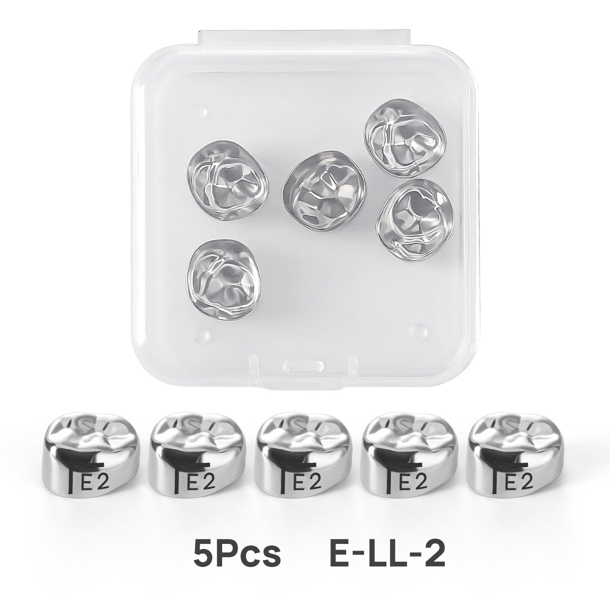 48 Sizes Dental Primary Molar Crown Teeth Preformed Stainless Steel Temporary Crowns 5pcs/Box