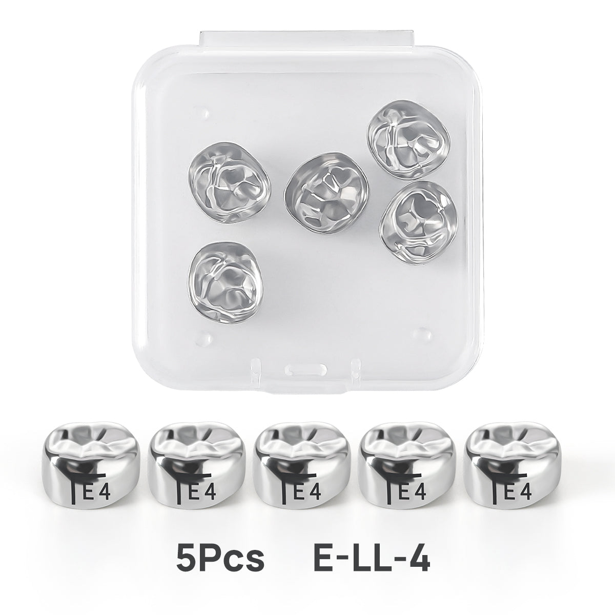 48 Sizes Dental Primary Molar Crown Teeth Preformed Stainless Steel Temporary Crowns 5pcs/Box