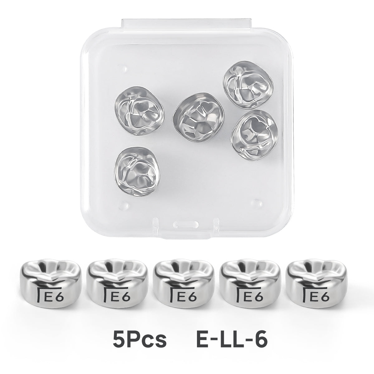 48 Sizes Dental Primary Molar Crown Teeth Preformed Stainless Steel Temporary Crowns 5pcs/Box