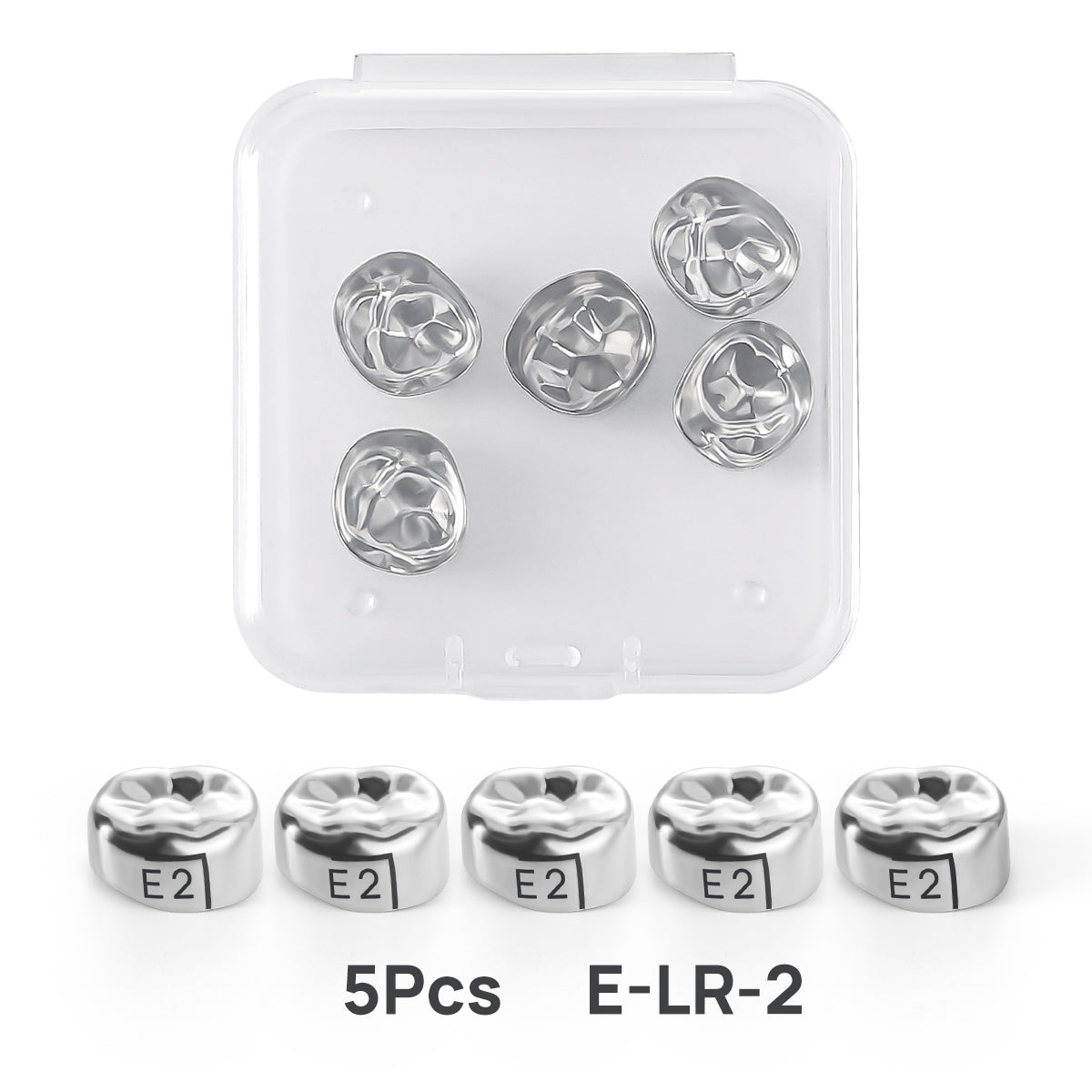 48 Sizes Dental Primary Molar Crown Teeth Preformed Stainless Steel Temporary Crowns 5pcs/Box