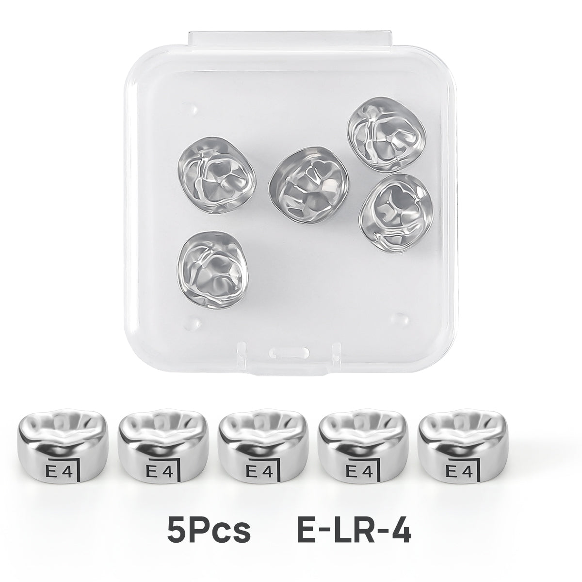 48 Sizes Dental Primary Molar Crown Teeth Preformed Stainless Steel Temporary Crowns 5pcs/Box