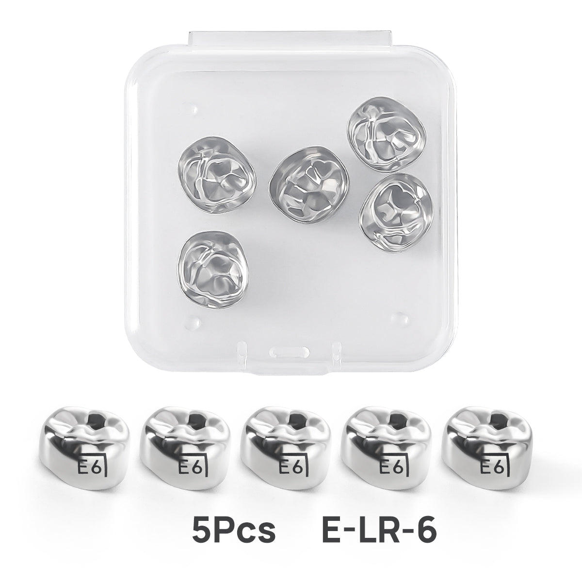 48 Sizes Dental Primary Molar Crown Teeth Preformed Stainless Steel Temporary Crowns 5pcs/Box