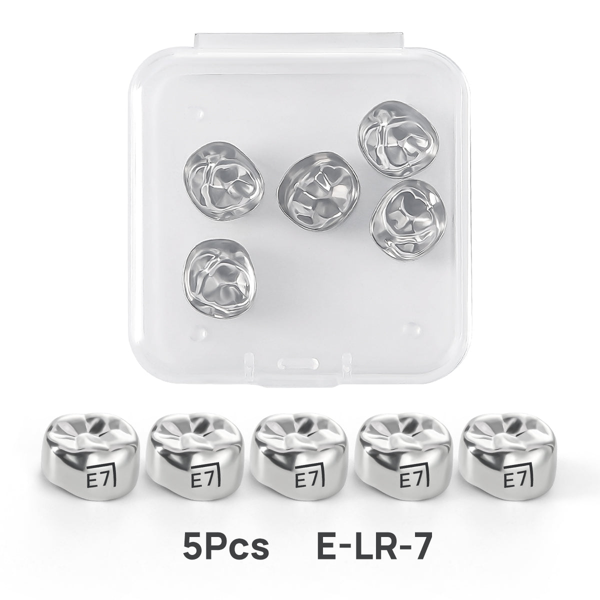 48 Sizes Dental Primary Molar Crown Teeth Preformed Stainless Steel Temporary Crowns 5pcs/Box