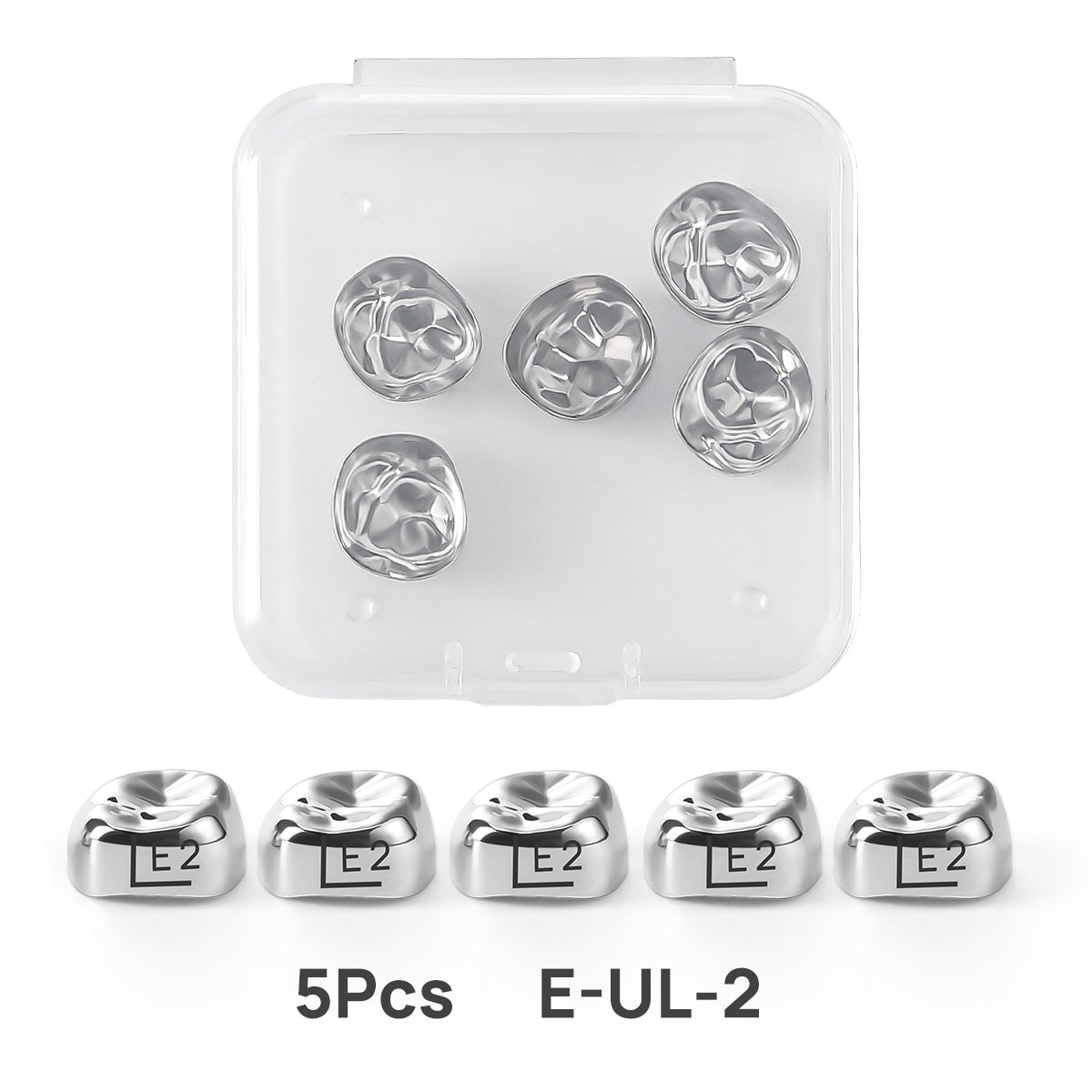 48 Sizes Dental Primary Molar Crown Teeth Preformed Stainless Steel Temporary Crowns 5pcs/Box