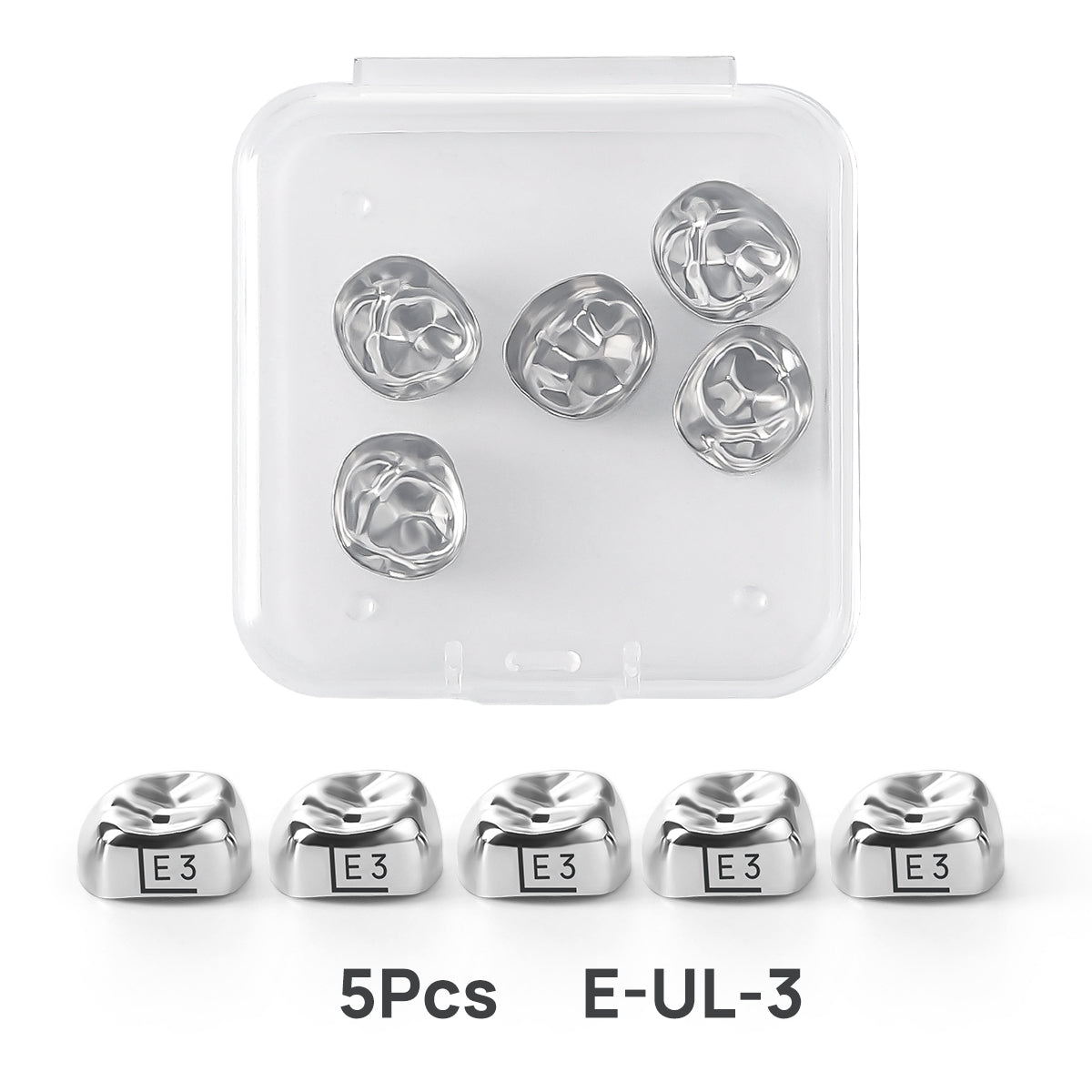 48 Sizes Dental Primary Molar Crown Teeth Preformed Stainless Steel Temporary Crowns 5pcs/Box