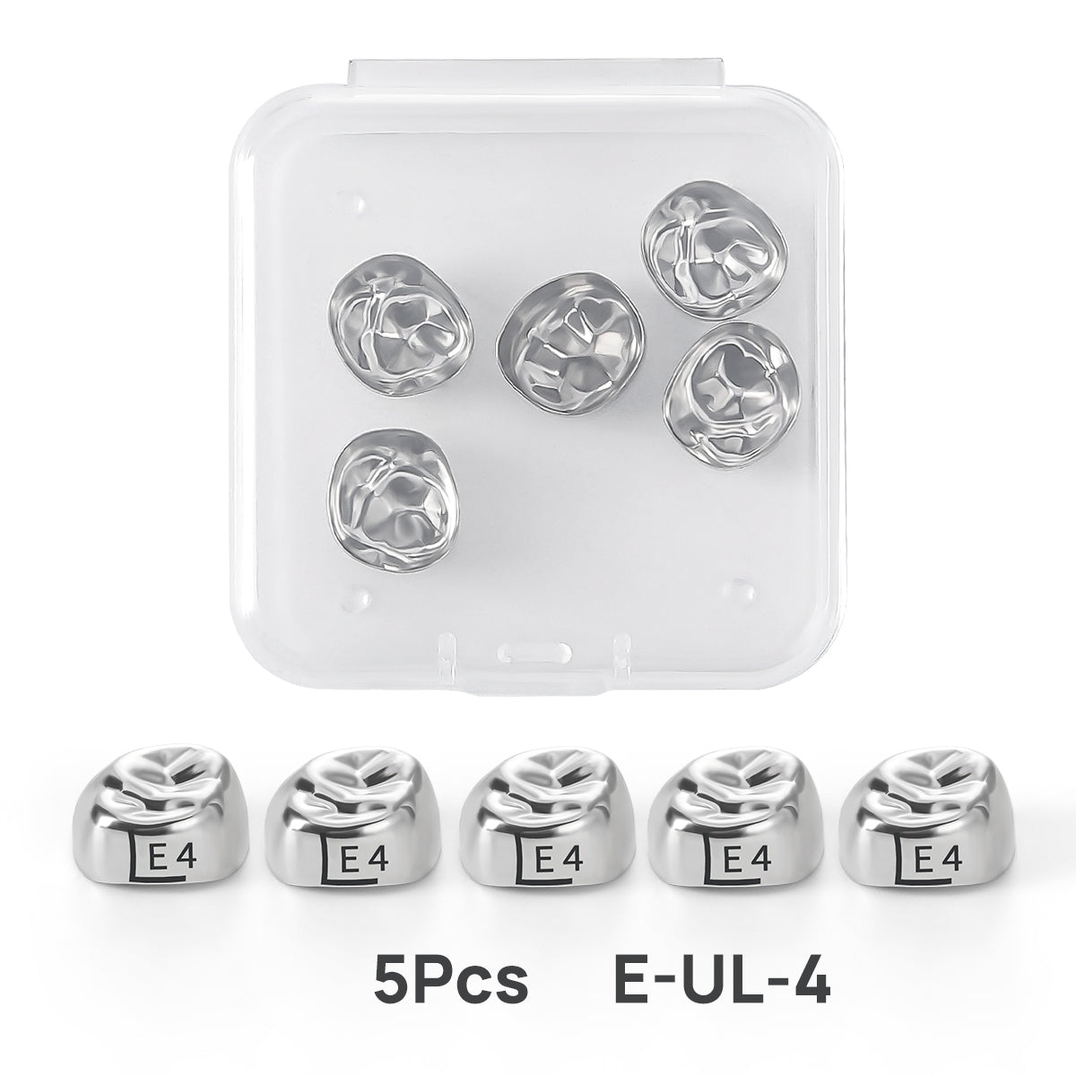 48 Sizes Dental Primary Molar Crown Teeth Preformed Stainless Steel Temporary Crowns 5pcs/Box