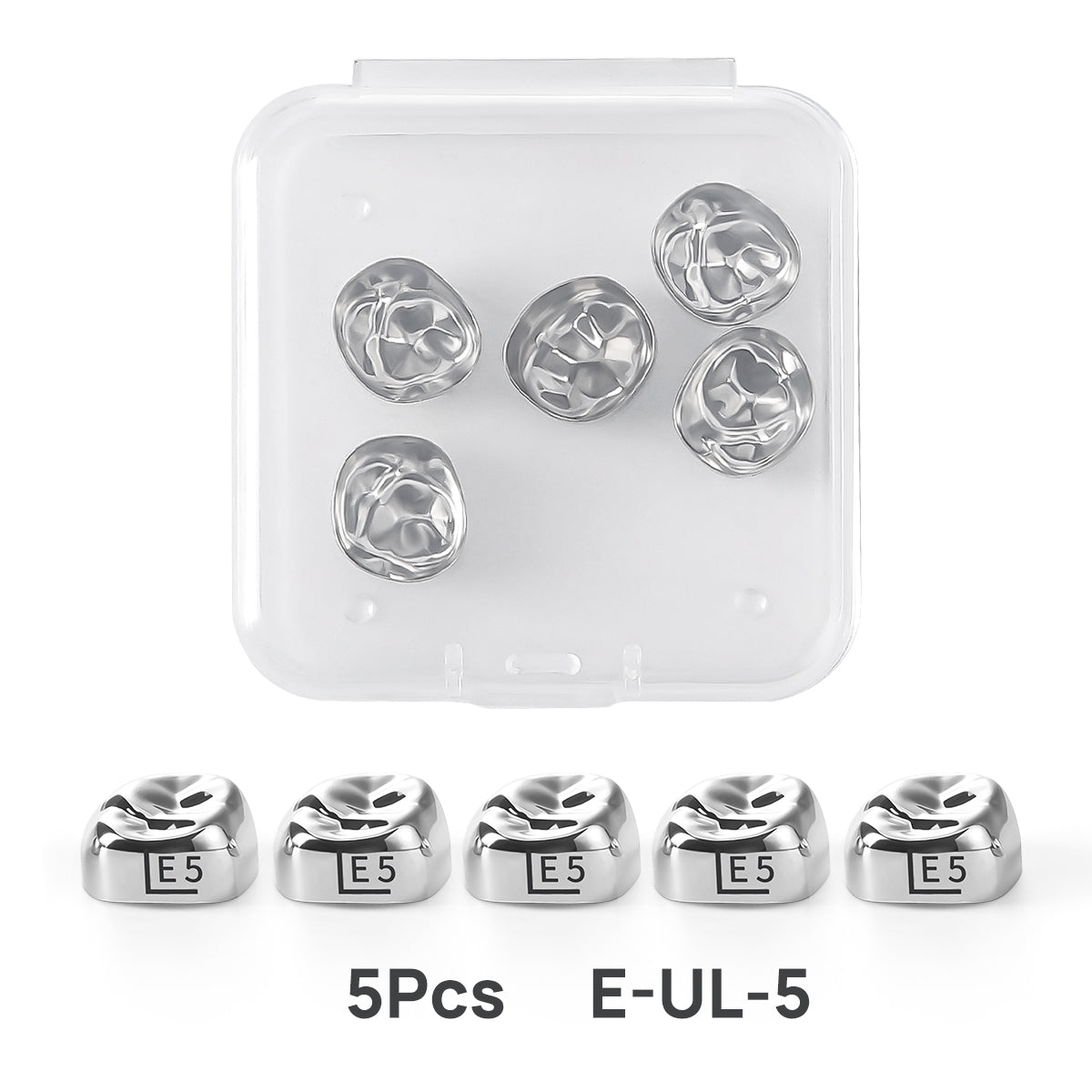 48 Sizes Dental Primary Molar Crown Teeth Preformed Stainless Steel Temporary Crowns 5pcs/Box