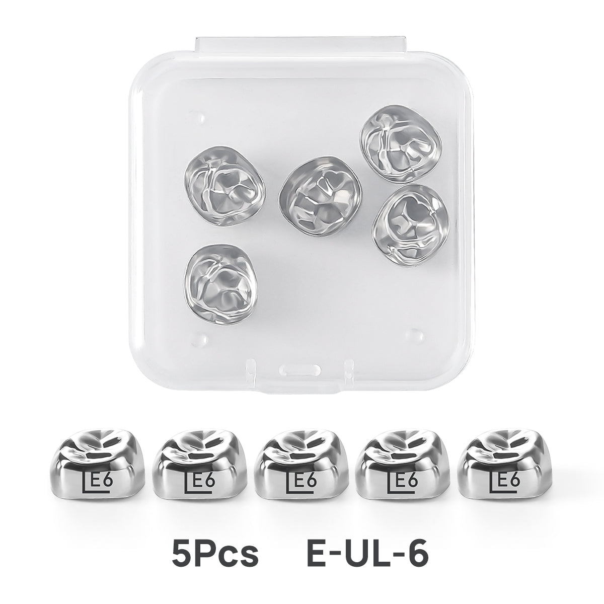48 Sizes Dental Primary Molar Crown Teeth Preformed Stainless Steel Temporary Crowns 5pcs/Box