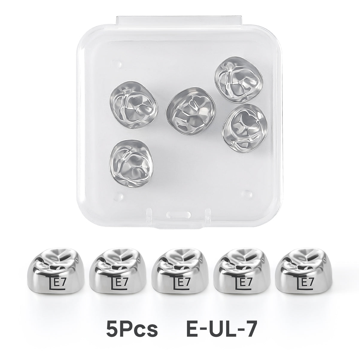 48 Sizes Dental Primary Molar Crown Teeth Preformed Stainless Steel Temporary Crowns 5pcs/Box