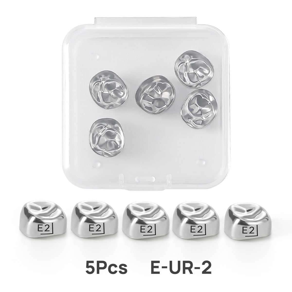 48 Sizes Dental Primary Molar Crown Teeth Preformed Stainless Steel Temporary Crowns 5pcs/Box